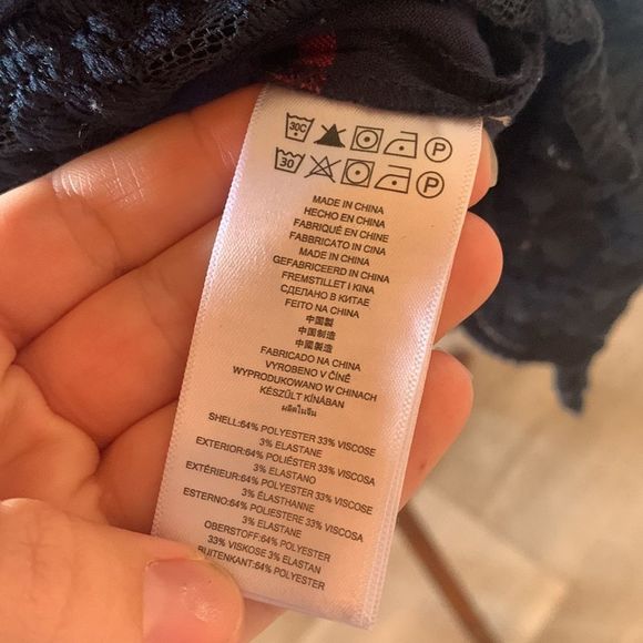 [Michael Kors] Navy/Red Plaid Lace Dress - Size 4 - Picture 4 of 6